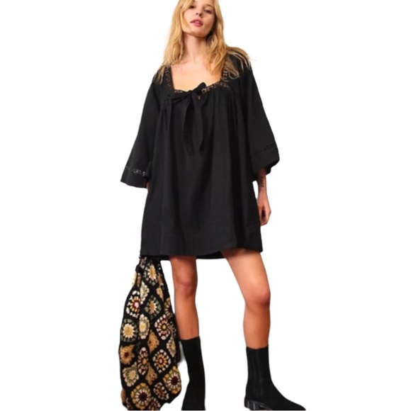 Free People Loretta Crochet Tunic Dress